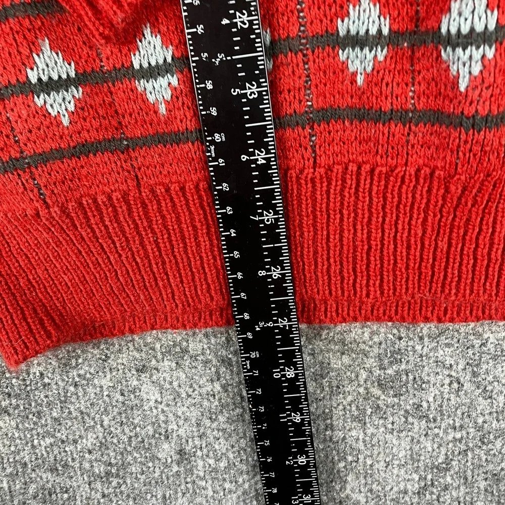 McGregor Sweater Mens XL Red Knit Vintage Acrylic Pullover Retro Pattern 90s